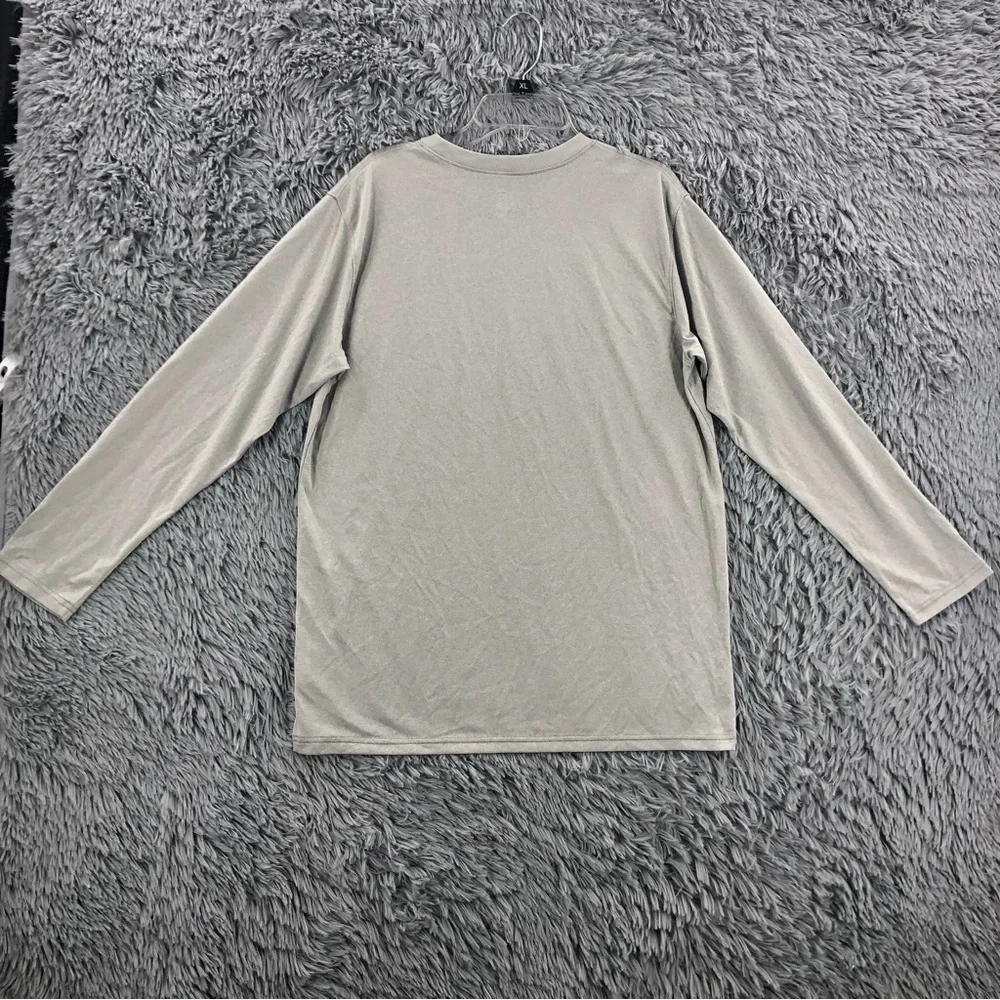 Nike Shirt Mens XL Gray Long Sleeve Athletic Workout Checkmark